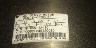 二手安川力矩电机 专业销售维修一体化 07B3C11 SGMCS