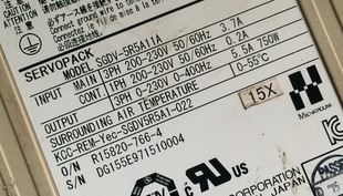 SGDV-5R5A11A二手安川驱动器