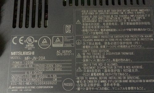 二手驱动器三菱MR-JN-20A