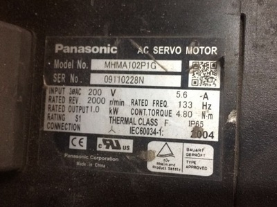 MHMA102P1G二手松下电机