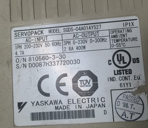 SGDS-04A01AY527二手驱动器