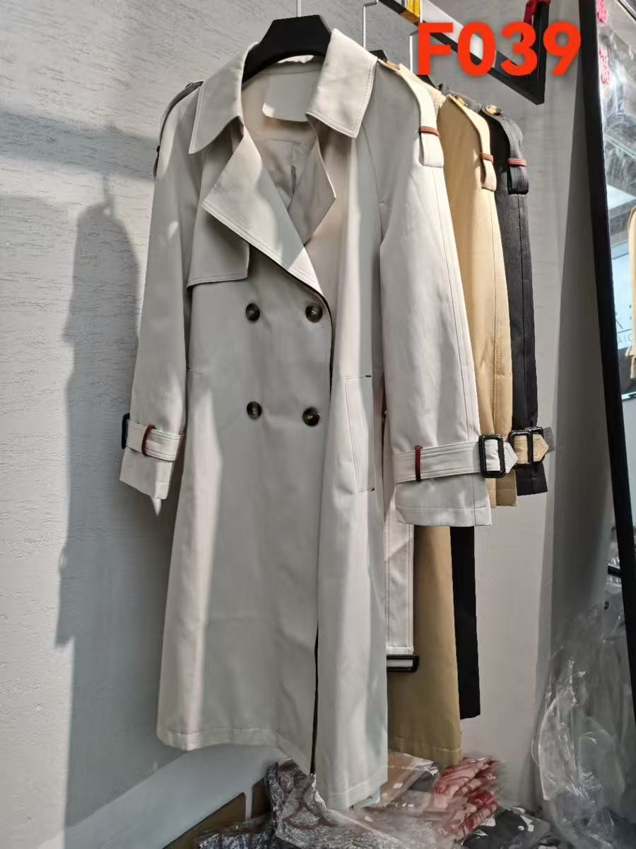 长款风衣外套女2025春夏英伦风双排扣外套