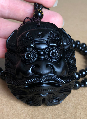 男女黑曜石钟馗挂坠诸事顺遂