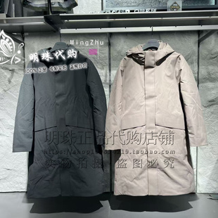 安踏冠军旅行系列2025冬款连帽男款长款防风透湿羽绒服152540924