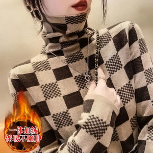 【好质量】双面德绒打底衫女春秋长袖修身百搭高领保暖t恤上衣女