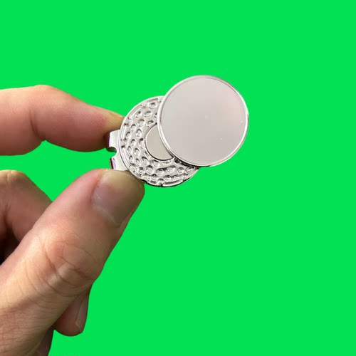 新款Golf Ball Marker Hat Clip金属磁吸帽夹珐琅UV球标球帽夹