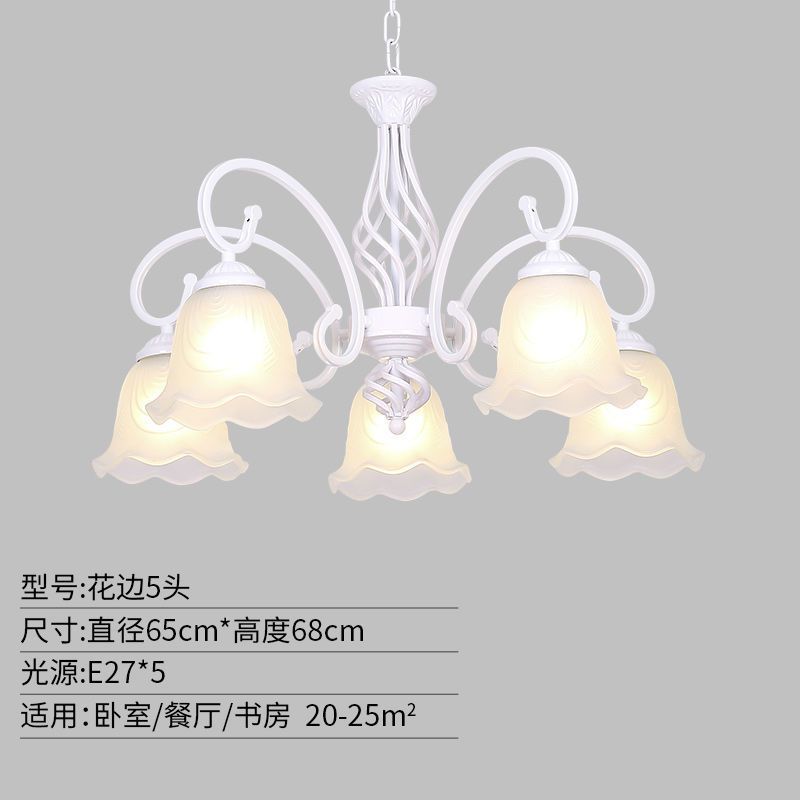 欧式铁艺6头客厅灯具创意吊灯简约现代餐厅卧室北欧美式田园铁艺