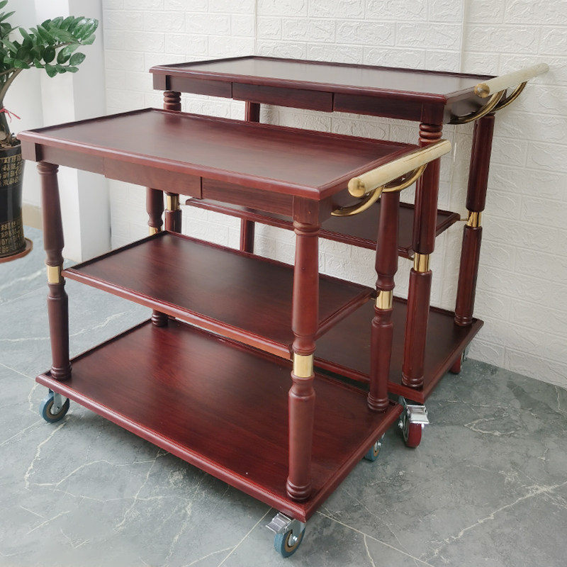 三层餐车酒店餐厅实木服务餐厅点心手推移动上菜火锅酒水置物架,商业/办公家具,餐盘收集车,淘宝优惠券,粉丝福利购,淘宝优惠卷