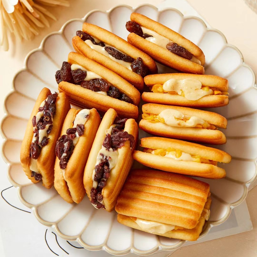 啵啵奶酥蔓越莓牛扎饼干芒果味零食果脯下午茶饼干独立包装点心