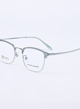 波得博时尚全框金属眼镜架复古镜框商务近视适合大脸人群66025