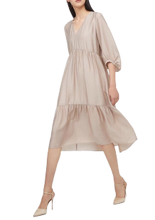 大码 两件套宽松显瘦连衣裙孕妇装 女装 舒适长款 V领休闲灯笼袖 新款