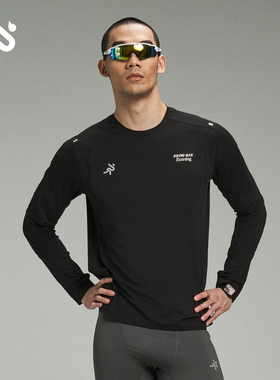 摆动者 Swing炽能方格暖男子运动长袖T恤秋冬保暖运动长袖