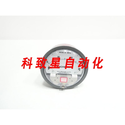工业配件MAGNEHELIC W34AAMB 00IN-H2O 压力表 4IN