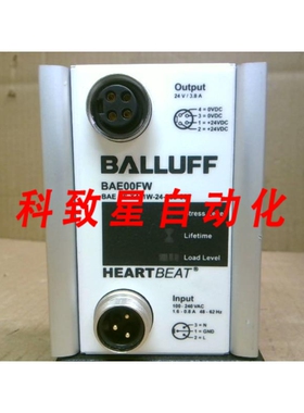 工业配件BAE00FW 电源IP67 4 线 24 VDC-