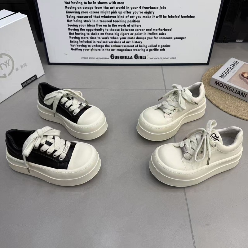 休闲风厚底松糕板鞋女2026春季超轻鞋底百搭增高小个子大头面包鞋,女鞋,休闲板鞋,淘宝优惠券,粉丝福利购,淘宝优惠卷