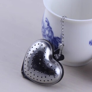304心型不锈钢茶漏隔茶具泡茶器滤茶器茶匙茶球Tea infuser HEART