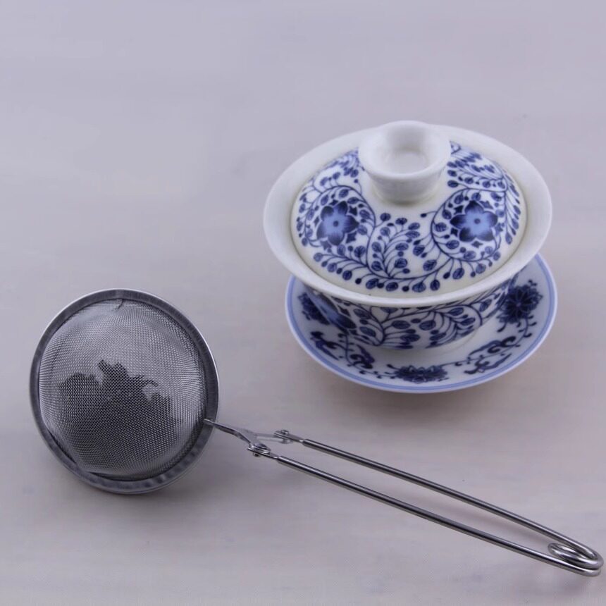 不锈钢7.7cm线手柄茶漏隔茶格滤茶器泡茶器茶球tea/spice infuser