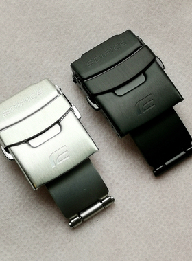 卡西欧EF550 EF516 EF524不锈钢手表扣双按扣表链配件20/19/18mm