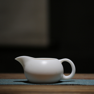 德化手工白瓷茶海公道杯陶瓷功夫茶具中式 大号分茶器配件茶漏匀杯