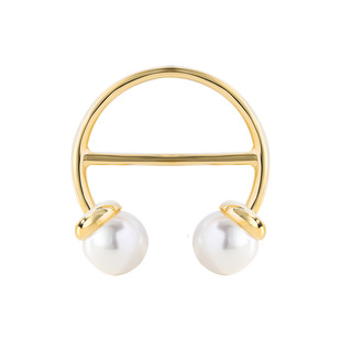 夏季时尚扣衬衫时尚通勤几何图形T恤一环多用丝巾扣百搭配饰