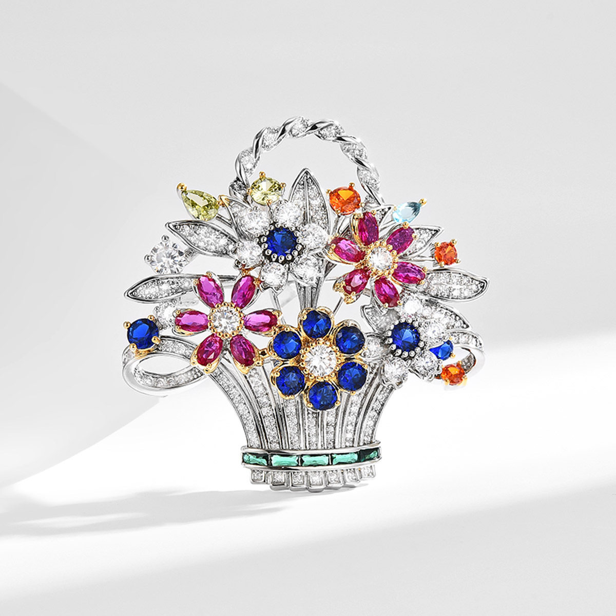 新款创意彩钻复古花篮胸针高档优雅百搭大衣外套花卉别针胸花饰品,饰品/流行首饰/时尚饰品新,胸针,淘宝优惠券,粉丝福利购,淘宝优惠卷