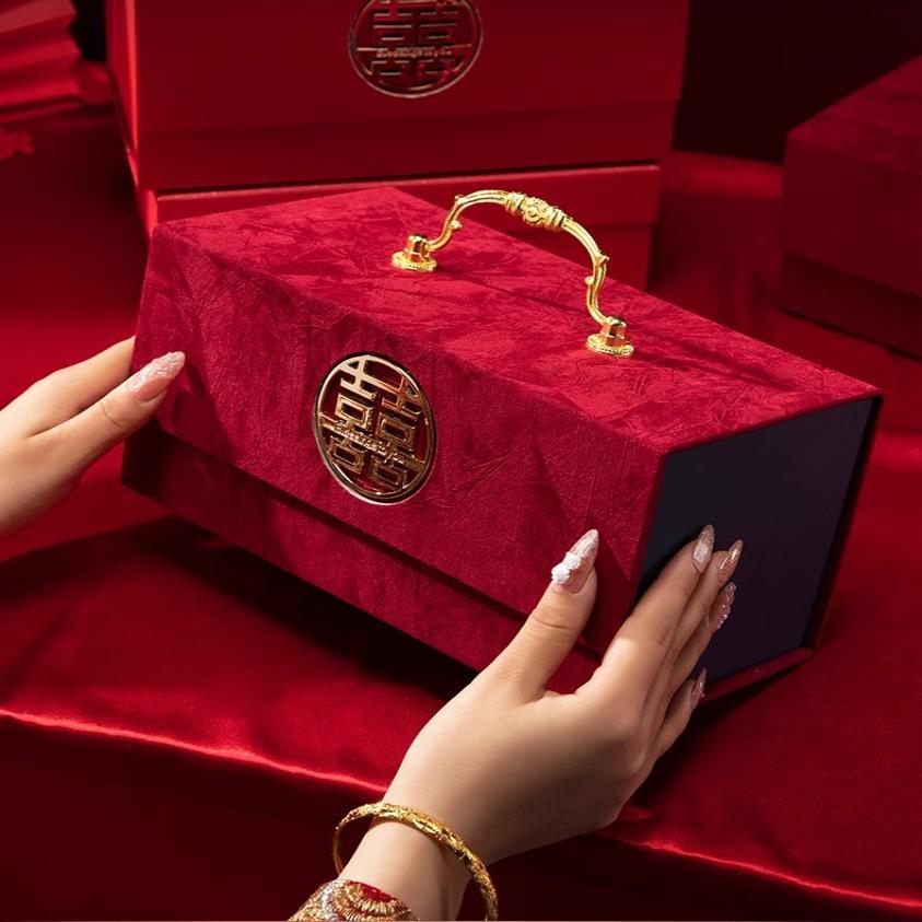 高档彩礼礼金盒结婚聘礼箱