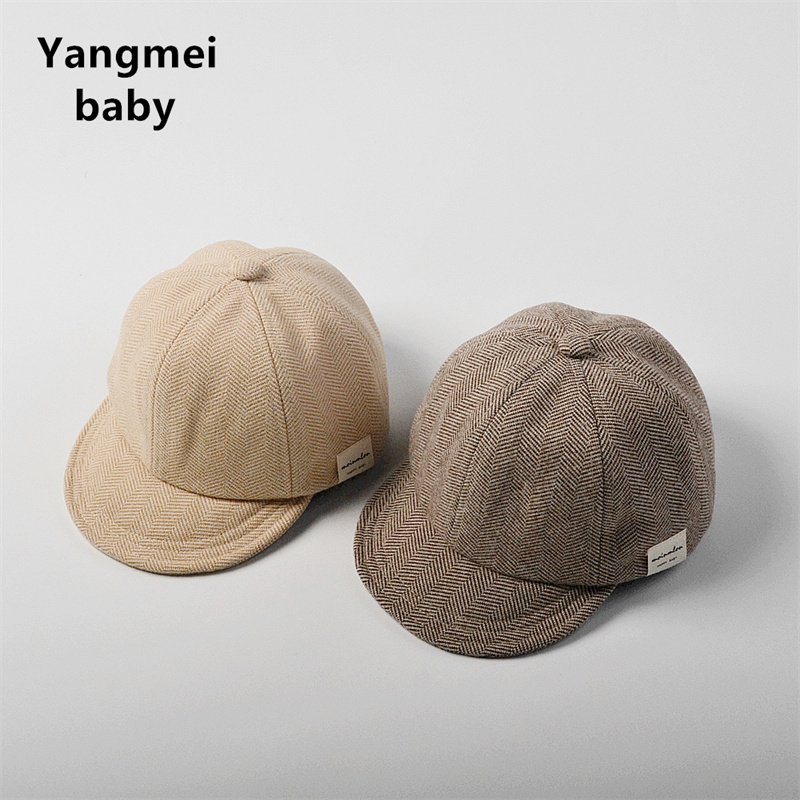 moinmlon春秋韩版新款儿童保暖鸭舌帽遮阳防风帽子婴幼儿宝宝帽子