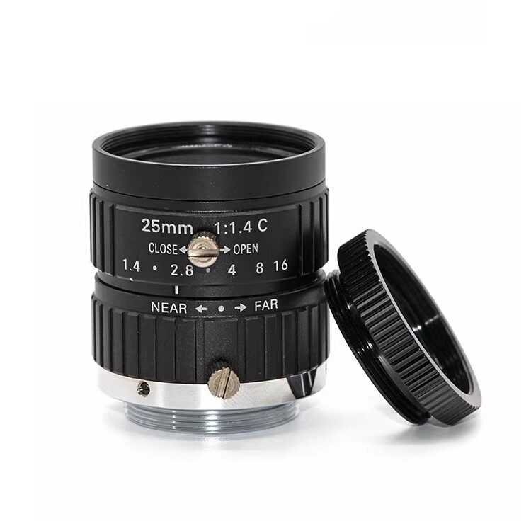 监控1英寸 1000万像素高清25mm视觉检测定焦C口工业相机摄像镜头