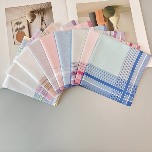 3条一套包邮柔薄吸汗男士小手帕