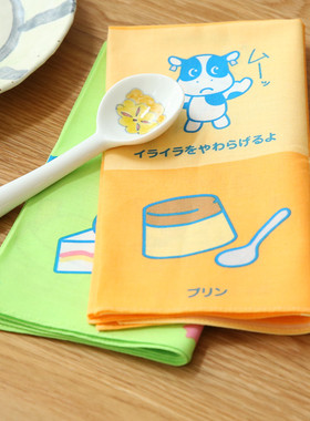 餐垫儿童手帕卡通上学全棉防水