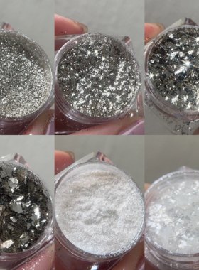 必囤！是牛货好嘛!无敌闪!纯银系列进口牛郎闪粉闪片银箔美甲亮片