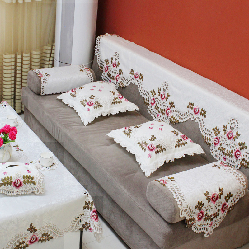 绣花欧式沙发靠背巾 扶手巾 时尚双人床头巾盖布单人床头巾,居家布艺,沙发套,淘宝优惠券,粉丝福利购,淘宝优惠卷