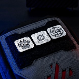 极其氪金LAB&罗刹银色星际纯银箔碳纤维轻量化士气章