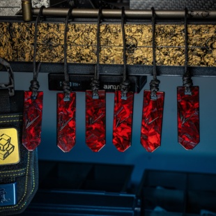 极其氪金LAB暗红萃碳纤维纯碳魔术贴快取拉手