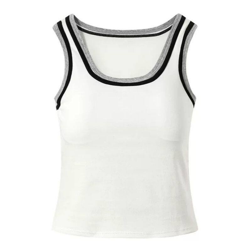 92棉带胸垫吊带背心女2026春夏胖mm大码内搭修身外穿无袖打底上衣