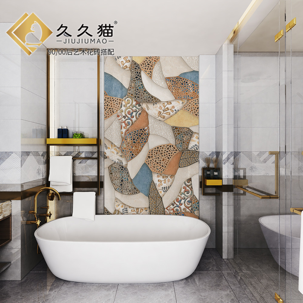马赛克拼图拼花抽象浴室卫生间