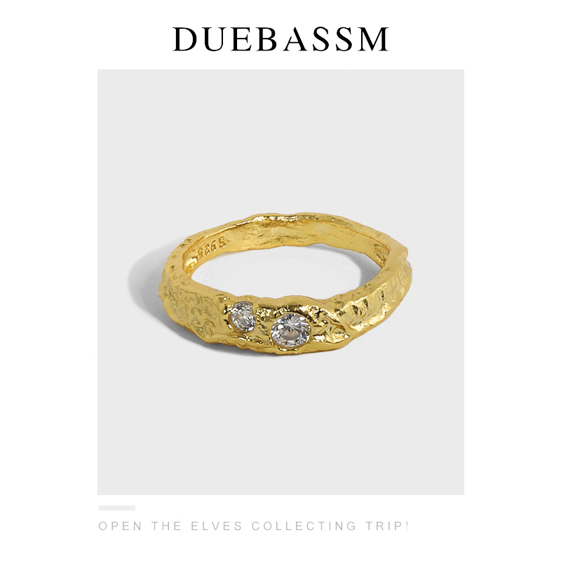 DUEBASSM女纯银镀金简约锡纸截止