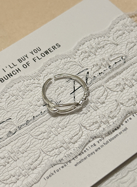 个性简约气质光面绳结打结戒指女ins冷淡风日常开口通勤设计91749