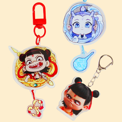哪吒敖丙魔丸灵珠亚克力钥匙链