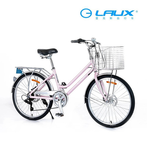 雷克斯LAUX相遇24/26寸高档铝合金变速城市通勤代步男女士自行车