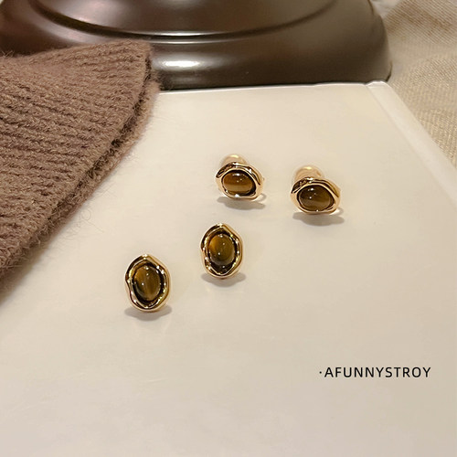 AFunnyStory虎眼石耳夹