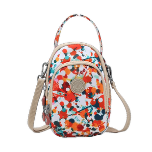 菲都狄都女士零钱手机包单肩包手拿包斜挎包迷你印花手拿包时尚潮