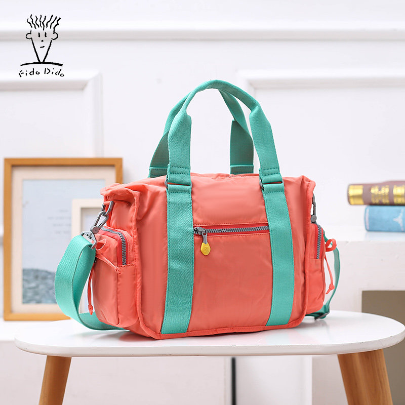 菲都狄都妈妈手提包2023新女包牛津布单肩斜挎包大容量帆布女士包