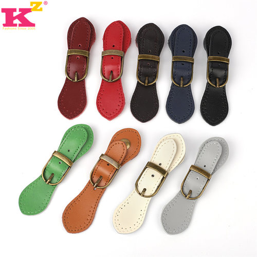 新款真皮搭扣针扣皮配件 箱包diy手工包包配件 真皮对扣皮袢扣