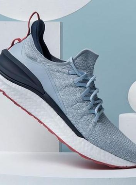 小米米家运动鞋4代跑步鞋男日常元素爆米花轻便防滑网面透气鞋男