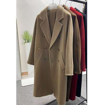 羊毛双面呢长款欧美风羊绒大衣