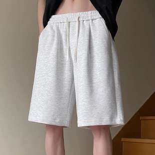 五分裤 休闲跑步复古简约纯色运动短裤 男潮牌街头宽松阔腿基础款