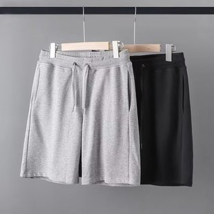 运动健身短裤 100%纯棉夏季 宽松直筒加肥加大码 外穿休闲五分裤 男士