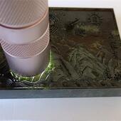 山海镇道家国学摆件天然泰山玉挂件 凹凸镜客厅 天然太极八卦镜