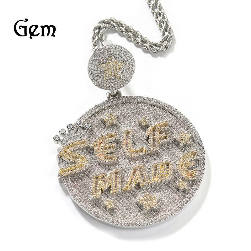欧美嘻哈个性夸张大圆盘selfmade